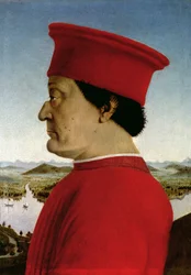 Federigo da Montefeltro (1422-82) Duke of Urbino, c.1465 (detail)